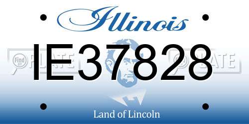 IE37828 Illinois License Plate