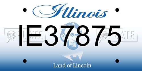 IE37875 Illinois License Plate
