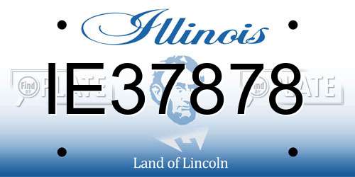 IE37878 Illinois License Plate