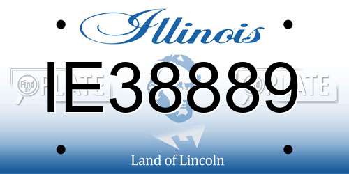 IE38889 Illinois License Plate