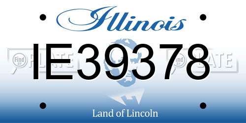 IE39378 Illinois License Plate