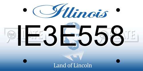 IE3E558 Illinois License Plate
