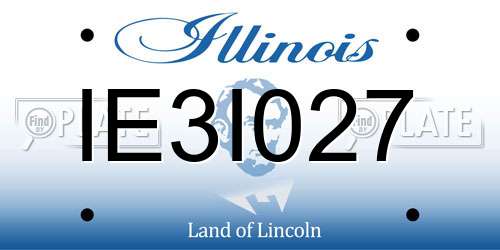 IE3I027 Illinois License Plate