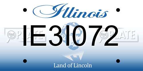 IE3I072 Illinois License Plate