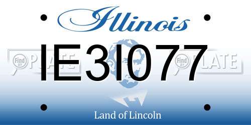 IE3I077 Illinois License Plate