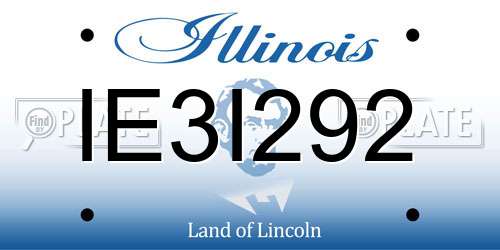 IE3I292 Illinois License Plate
