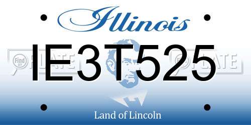 IE3T525 Illinois License Plate