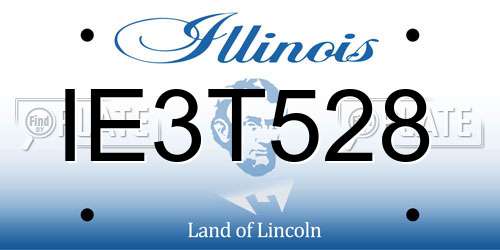 IE3T528 Illinois License Plate