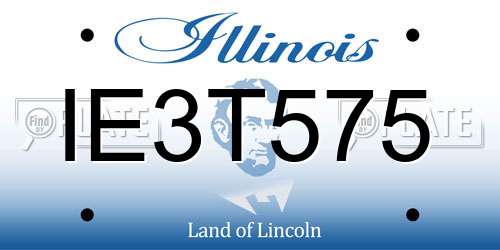 IE3T575 Illinois License Plate