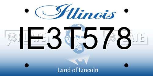 IE3T578 Illinois License Plate