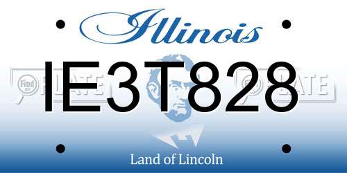 IE3T828 Illinois License Plate