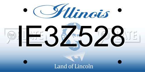 IE3Z528 Illinois License Plate
