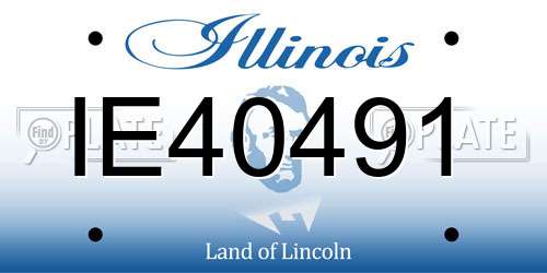 IE40491 Illinois License Plate