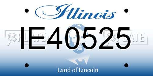 IE40525 Illinois License Plate