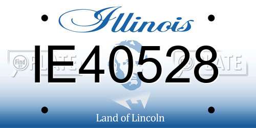 IE40528 Illinois License Plate