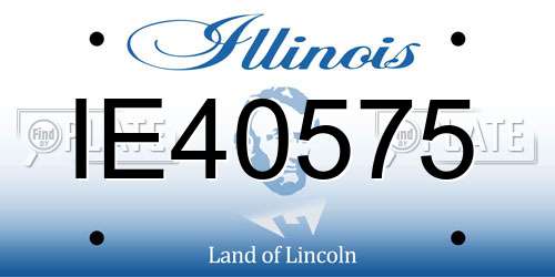 IE40575 Illinois License Plate