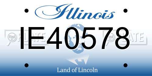 IE40578 Illinois License Plate