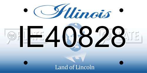IE40828 Illinois License Plate
