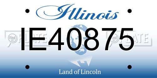 IE40875 Illinois License Plate