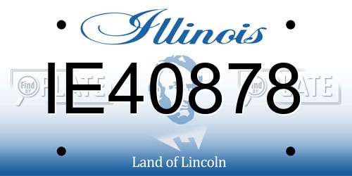 IE40878 Illinois License Plate