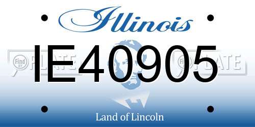 IE40905 Illinois License Plate
