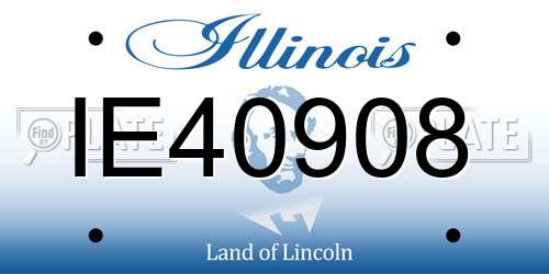IE40908 Illinois License Plate