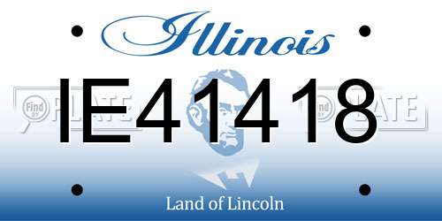 IE41418 Illinois License Plate