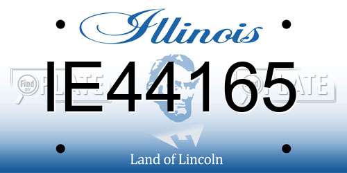 IE44165 Illinois License Plate