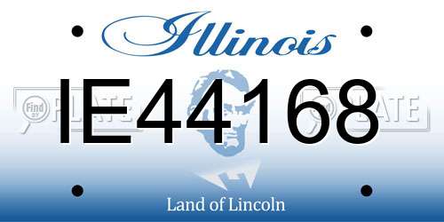 IE44168 Illinois License Plate