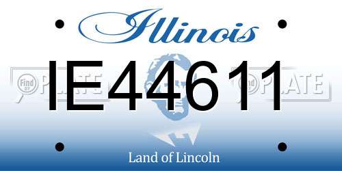 IE44611 Illinois License Plate