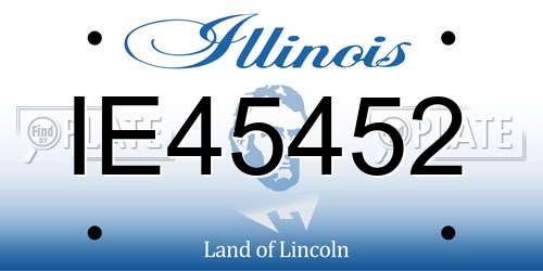 IE45452 Illinois License Plate