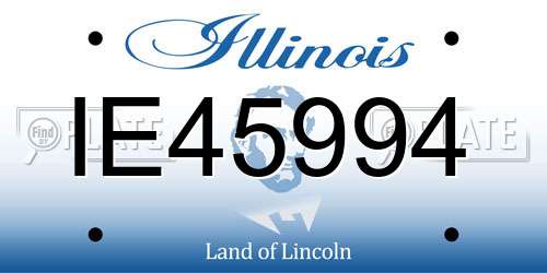IE45994 Illinois License Plate
