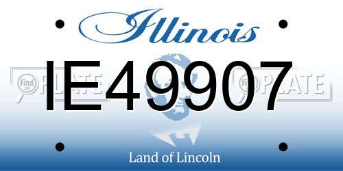 IE49907 Illinois License Plate