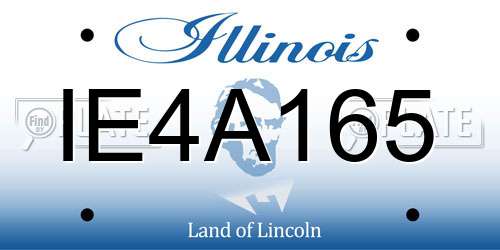 IE4A165 Illinois License Plate