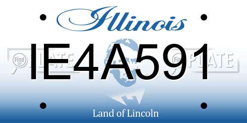 IE4A591 Illinois License Plate