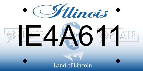 IE4A611 Illinois License Plate