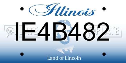 IE4B482 Illinois License Plate