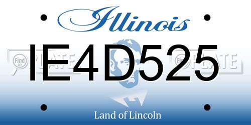 IE4D525 Illinois License Plate