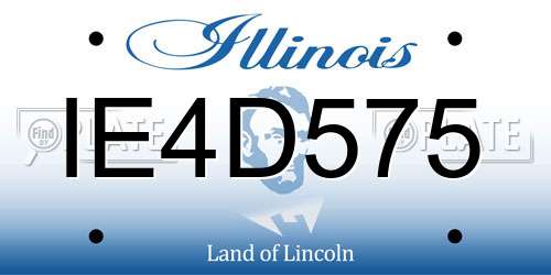 IE4D575 Illinois License Plate