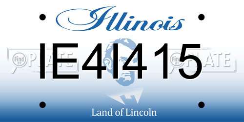 IE4I415 Illinois License Plate