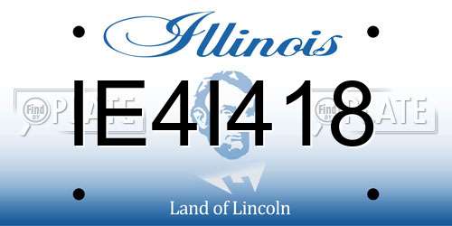 IE4I418 Illinois License Plate