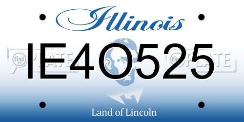 IE4O525 Illinois License Plate