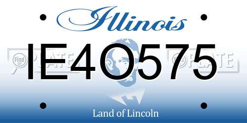 IE4O575 Illinois License Plate