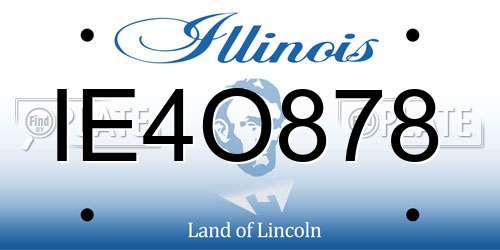 IE4O878 Illinois License Plate