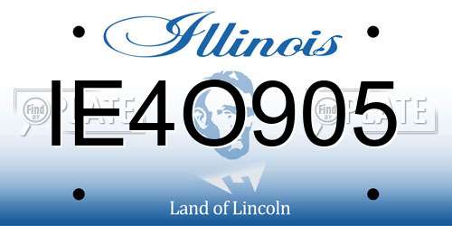 IE4O905 Illinois License Plate