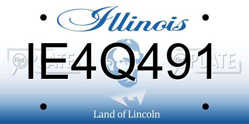 IE4Q491 Illinois License Plate