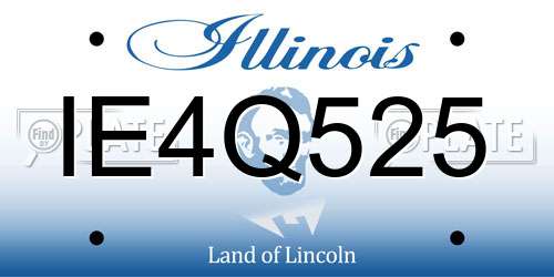IE4Q525 Illinois License Plate
