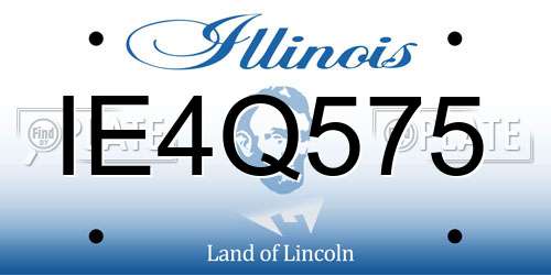 IE4Q575 Illinois License Plate