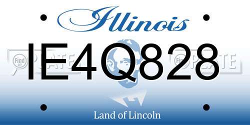 IE4Q828 Illinois License Plate
