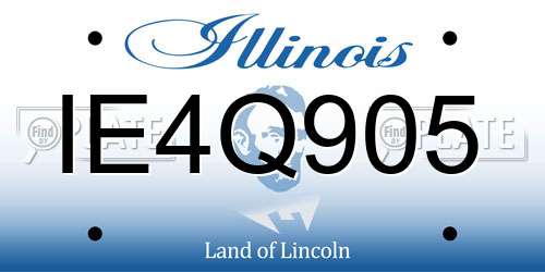 IE4Q905 Illinois License Plate
